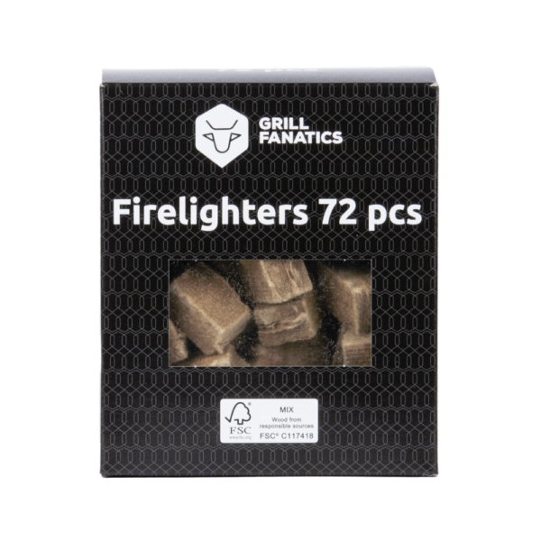 Grill Fanatics BBQ Firelighters 72 pieces Kamado BBQ